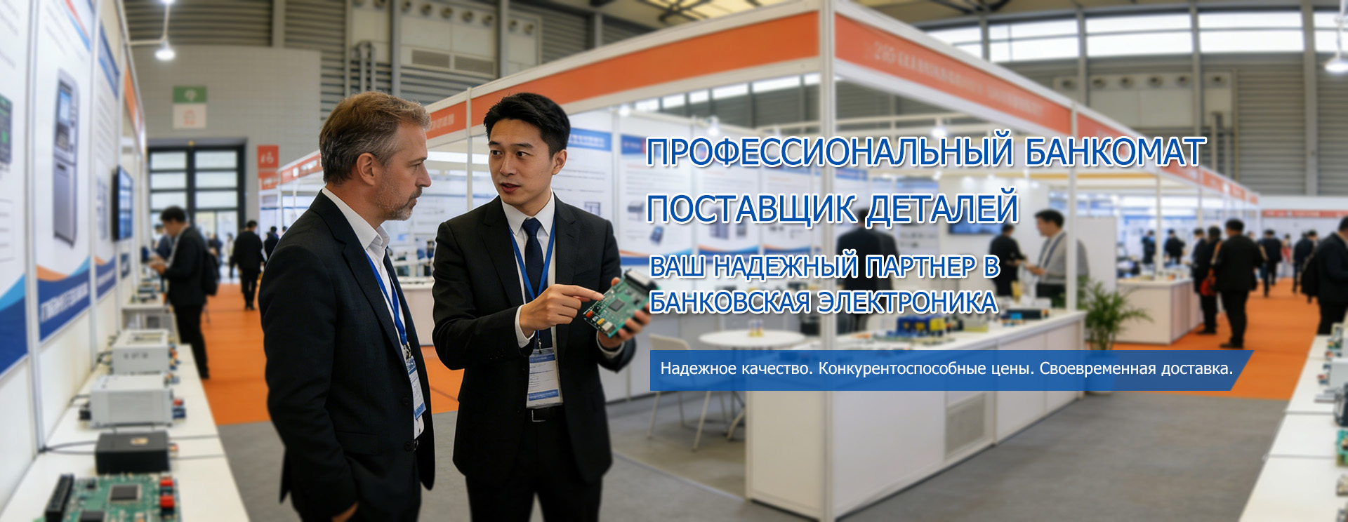 Представить электронные компоненты ATM на выставке